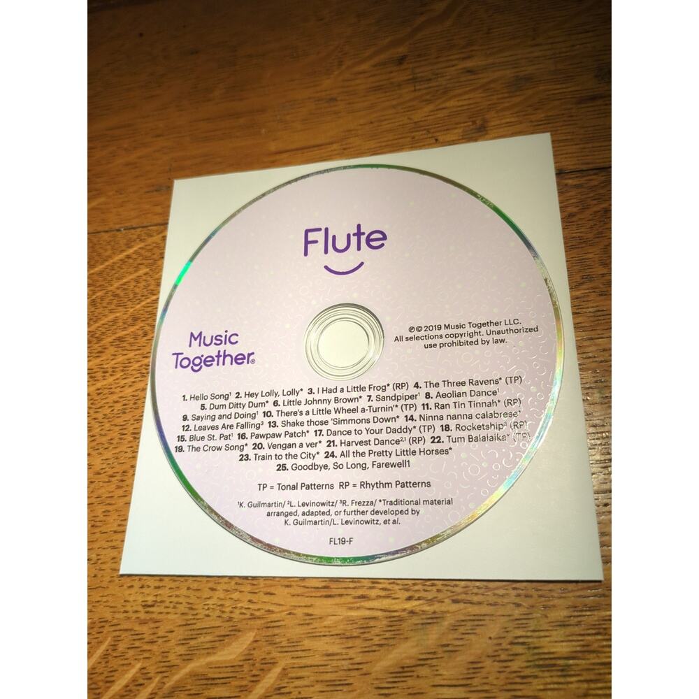 Flute Music Together CD 2019 Disc Only